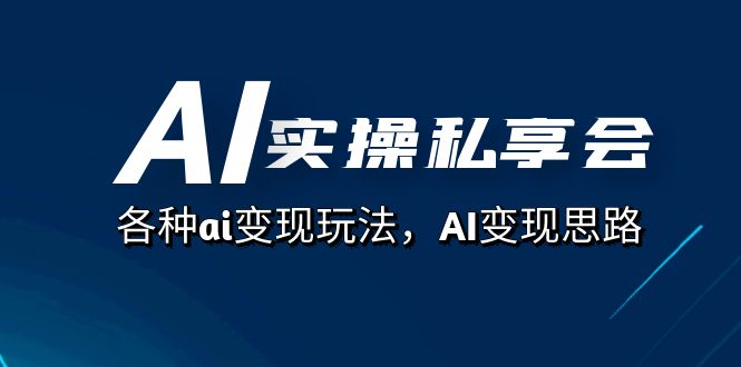 AI实操私享会，各种ai变现玩法，AI变现思路（67节课）-创客一号