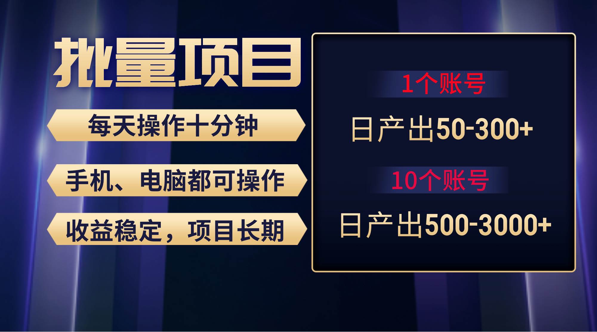 红利项目稳定月入过万，无脑操作好上手，轻松日入300+-创客一号