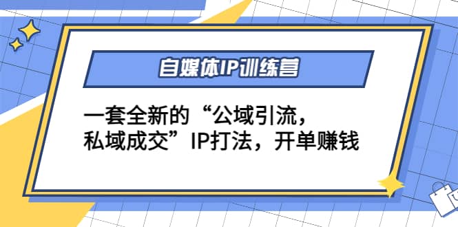 自媒体IP训练营(12+13期)一套全新的“公域引流，私域成交”IP打法-创客一号