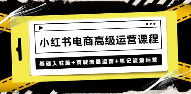 小红书电商高级运营课程：基础入驻篇+商城流量运营+笔记流量运营-创客一号