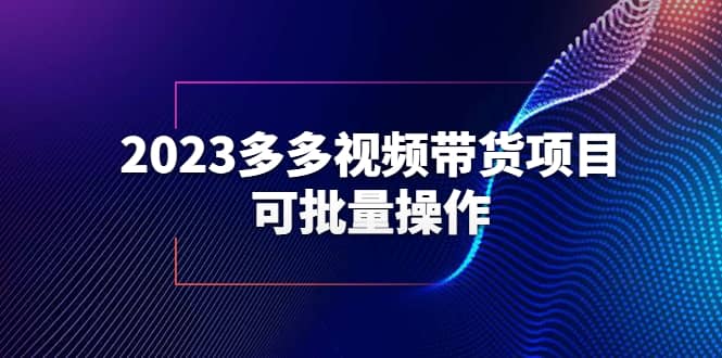 2023多多视频带货项目，可批量操作【保姆级教学】-创客一号