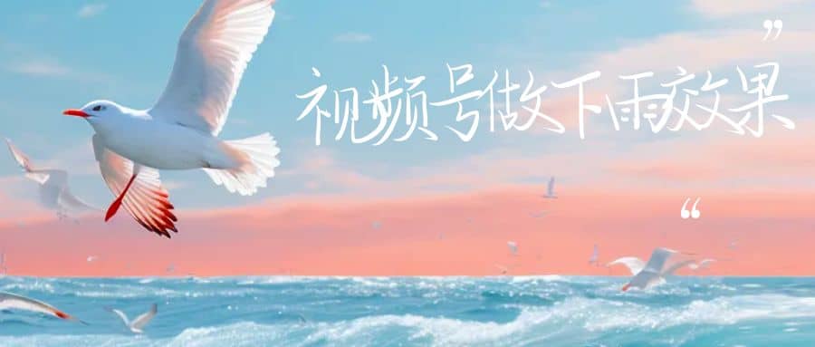 视频号做下雨视频一个账号一周涨粉10W+年入100w-创客一号