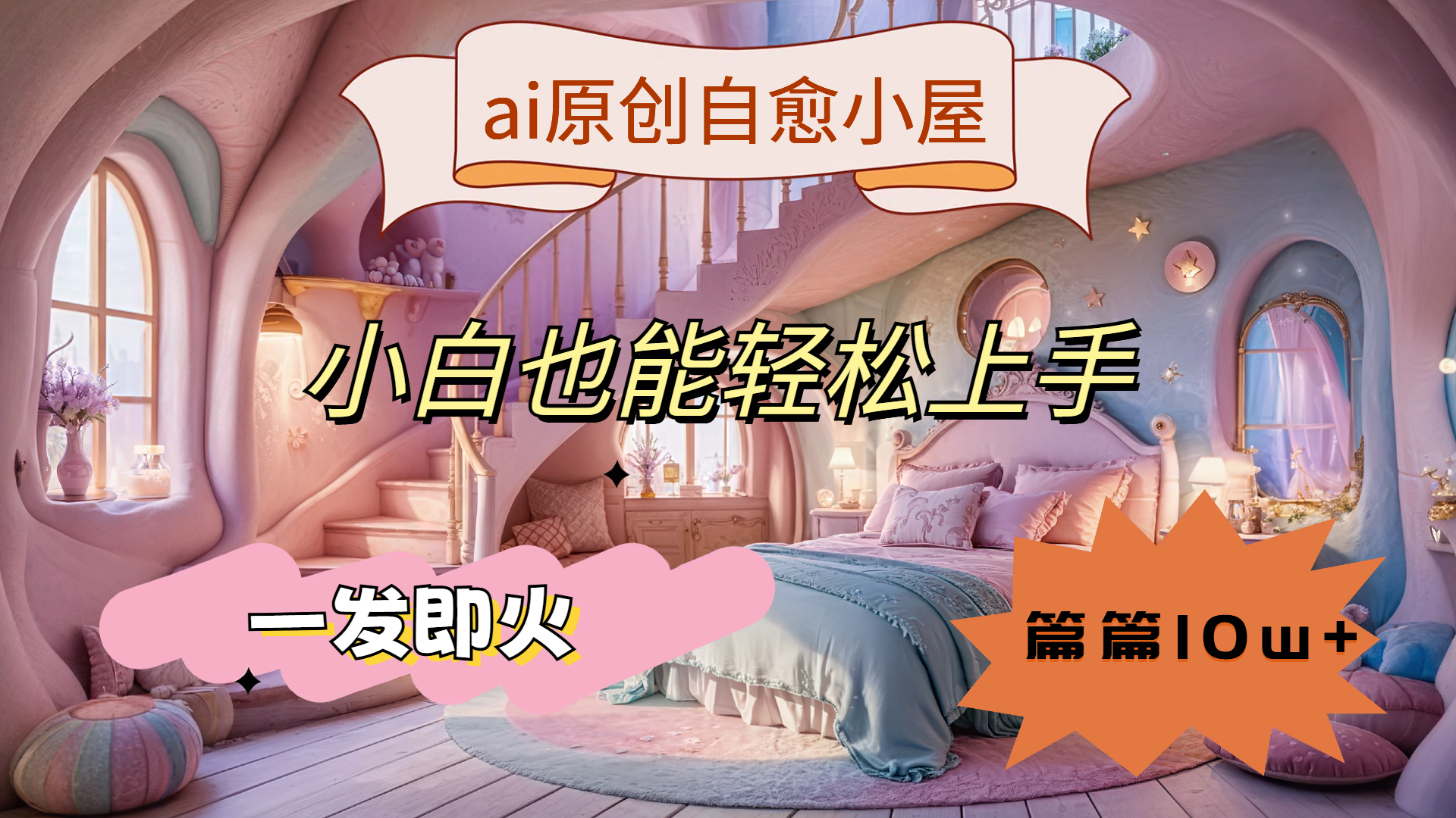 ai原创治愈小屋，小白也能轻松上手，一发即火，篇篇10w+-创客一号