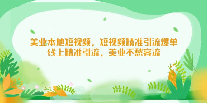 美业本地短视频，短视频精准引流爆单，线上精准引流，美业不愁客流-创客一号