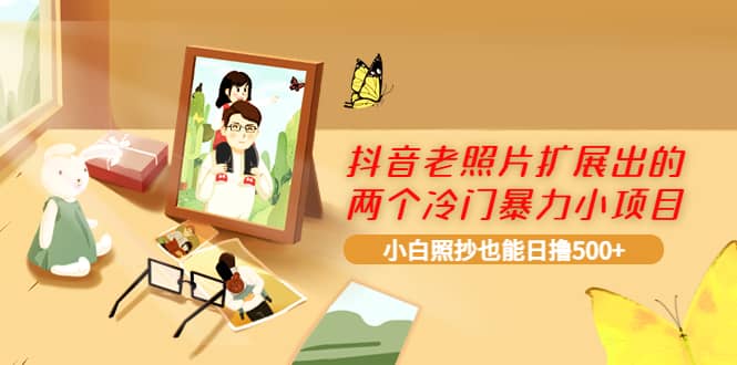 抖音老照片扩展出的两个冷门暴力小项目，小白照抄也能日撸500+-创客一号