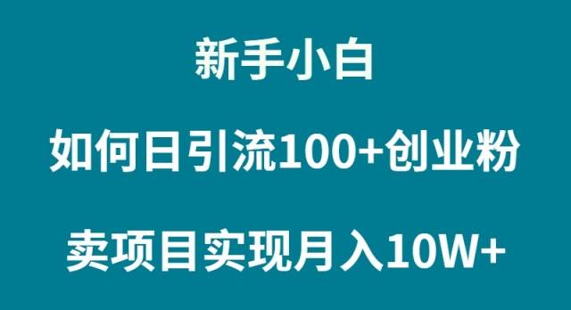 新手小白如何通过卖项目实现月入10W+-创客一号