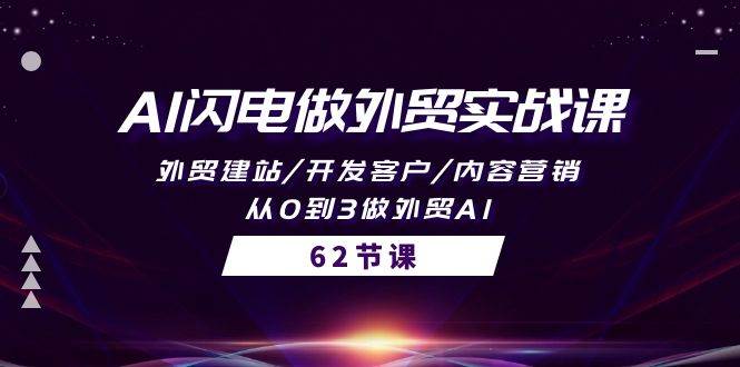AI闪电做外贸实战课，外贸建站/开发客户/内容营销/从0到3做外贸AI-62节-创客一号