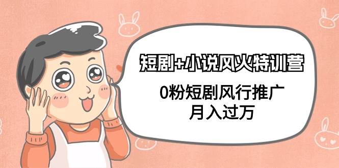 短剧+小说风火特训营，0粉短剧风行推广，月入过万（102节课）-创客一号