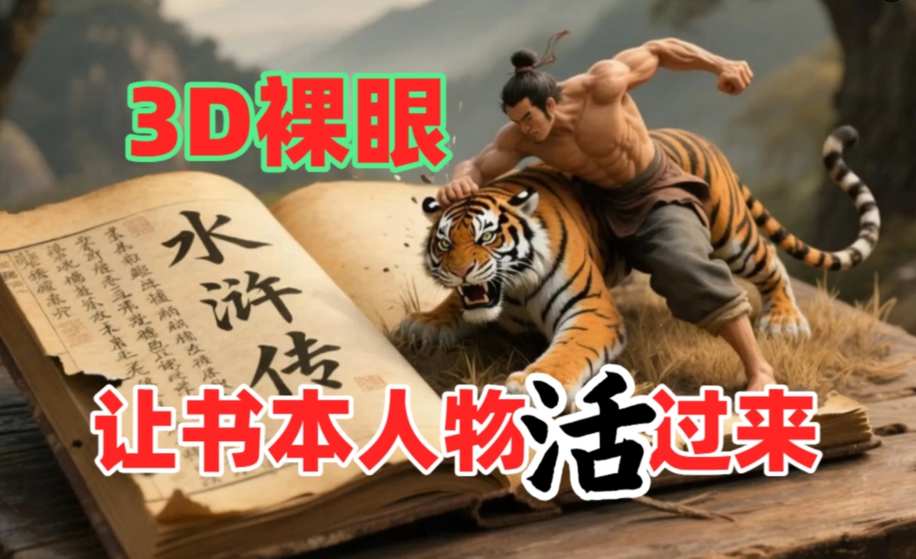 书本人物裸眼3D视频，一条视频收益过千，保姆级教程-创客一号