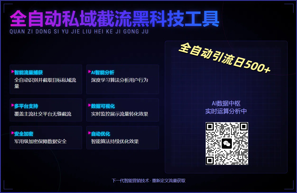全自动私域截流黑科技工具——全自动引流日500+-创客一号