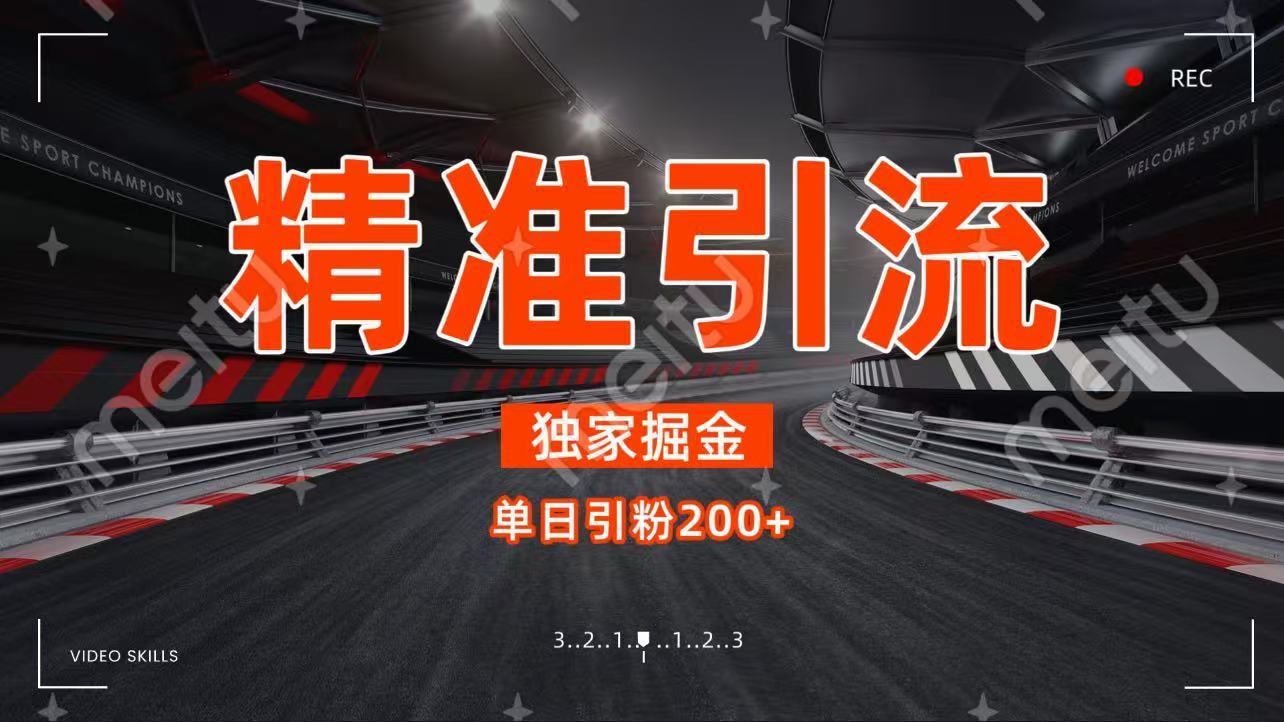 独家野路子精准引流 每日200+-创客一号
